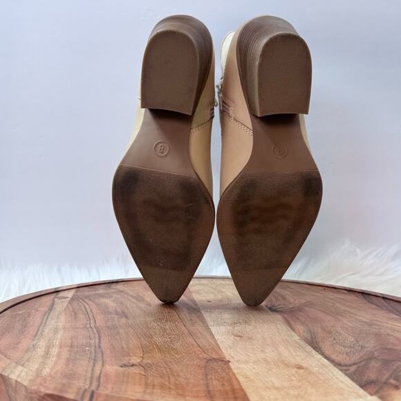 Universal Thread Womens Size 8 Kay Western Cowboy Side Zip Beige Ankle Boots - Picture 9 of 12